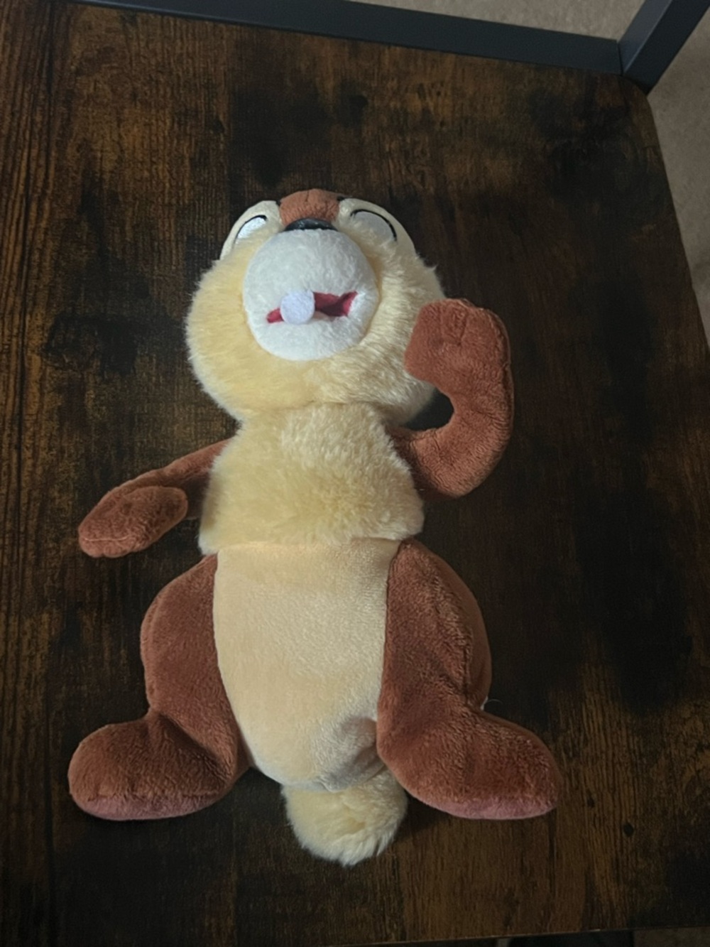 Plush Chipmunk Stuffed Animal - Brown & Cream 9”